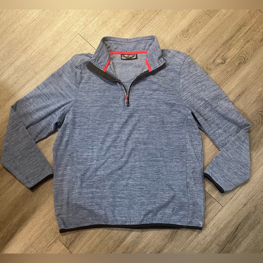 Avalanche Super Soft Large Blue Gray 1/4 Zipped Pullover